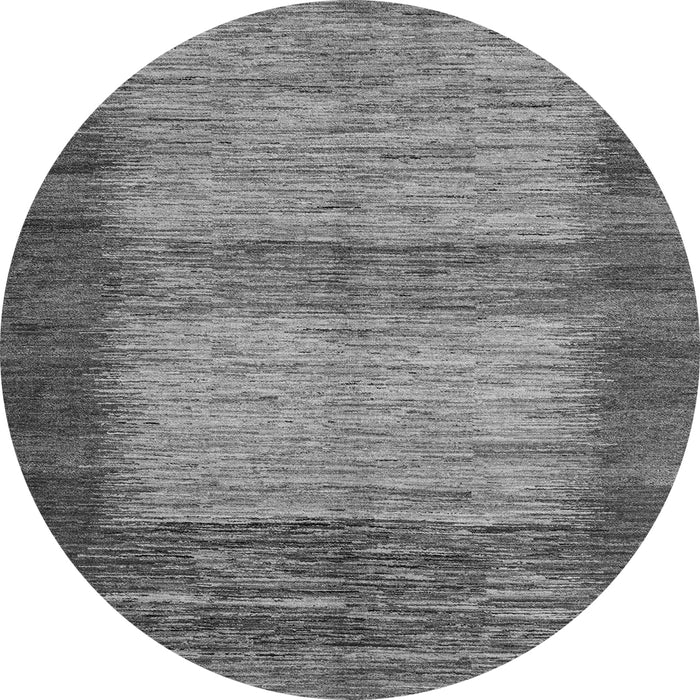 Round Machine Washable Abstract Gray Modern Rug, wshabs5313gry