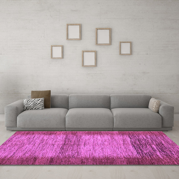 Machine Washable Abstract Purple Modern Area Rugs in a Living Room, wshabs5313pur