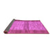 Sideview of Abstract Purple Modern Rug, abs5313pur