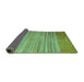 Sideview of Abstract Turquoise Modern Rug, abs5314turq