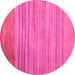 Round Abstract Pink Modern Rug, abs5314pnk