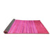 Sideview of Abstract Pink Modern Rug, abs5314pnk