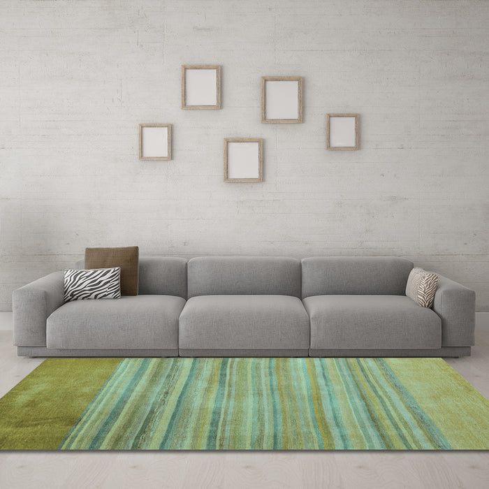 Machine Washable Abstract Light Blue Modern Rug in a Living Room, wshabs5314lblu