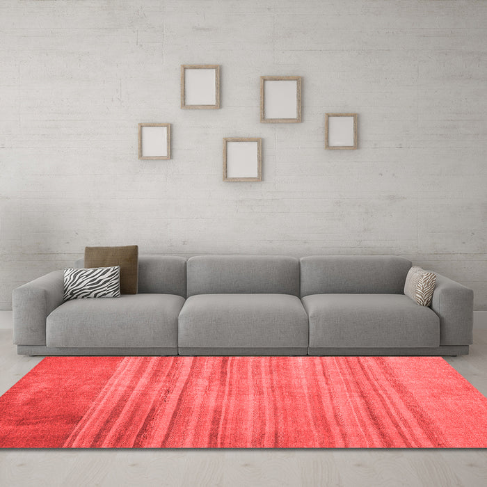 Modern Red Washable Rugs