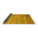 Sideview of Abstract Yellow Modern Rug, abs5314yw