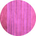 Round Abstract Purple Modern Rug, abs5314pur