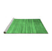 Sideview of Machine Washable Abstract Emerald Green Modern Area Rugs, wshabs5314emgrn