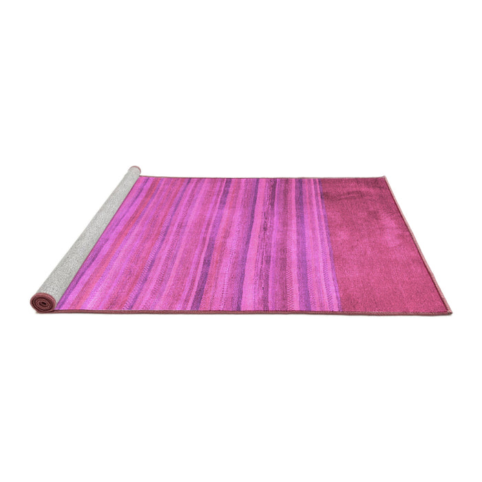 Sideview of Machine Washable Abstract Purple Modern Area Rugs, wshabs5314pur