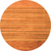 Round Abstract Orange Modern Rug, abs5314org