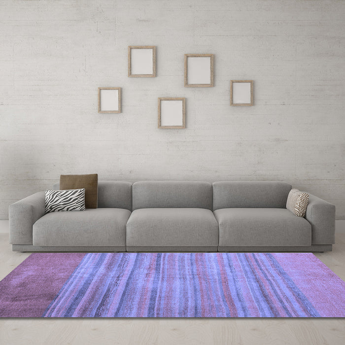 Machine Washable Abstract Blue Modern Rug in a Living Room, wshabs5314blu