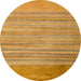 Round Abstract Orange Modern Rug, abs5314