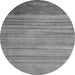 Round Machine Washable Abstract Gray Modern Rug, wshabs5314gry