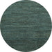 Round Abstract Light Blue Modern Rug, abs5315lblu