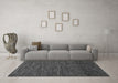 Machine Washable Abstract Gray Modern Rug in a Living Room,, wshabs5315gry