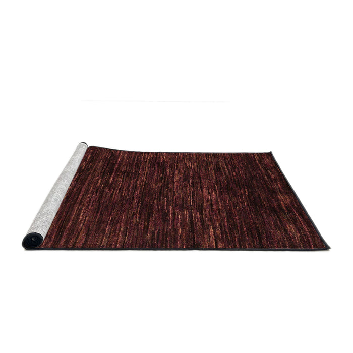 Sideview of Machine Washable Abstract Vermilion Red Rug, wshabs5316