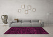 Machine Washable Abstract Pink Modern Rug in a Living Room, wshabs5316pnk