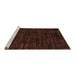 Sideview of Machine Washable Abstract Brown Modern Rug, wshabs5316brn