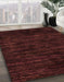 Abstract Red Modern Rug in Family Room, abs5316