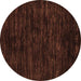 Round Abstract Brown Modern Rug, abs5316brn