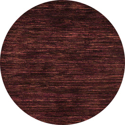 Round Machine Washable Abstract Vermilion Red Rug, wshabs5316