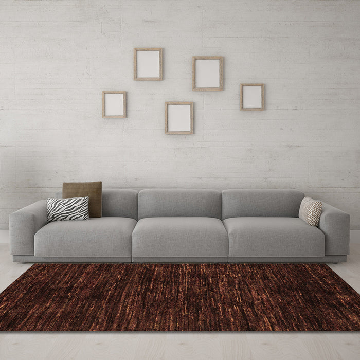 Machine Washable Abstract Brown Modern Rug in a Living Room,, wshabs5316brn