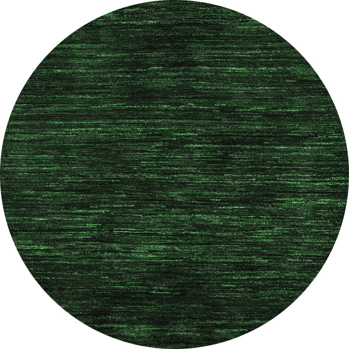 Round Abstract Emerald Green Modern Rug, abs5316emgrn