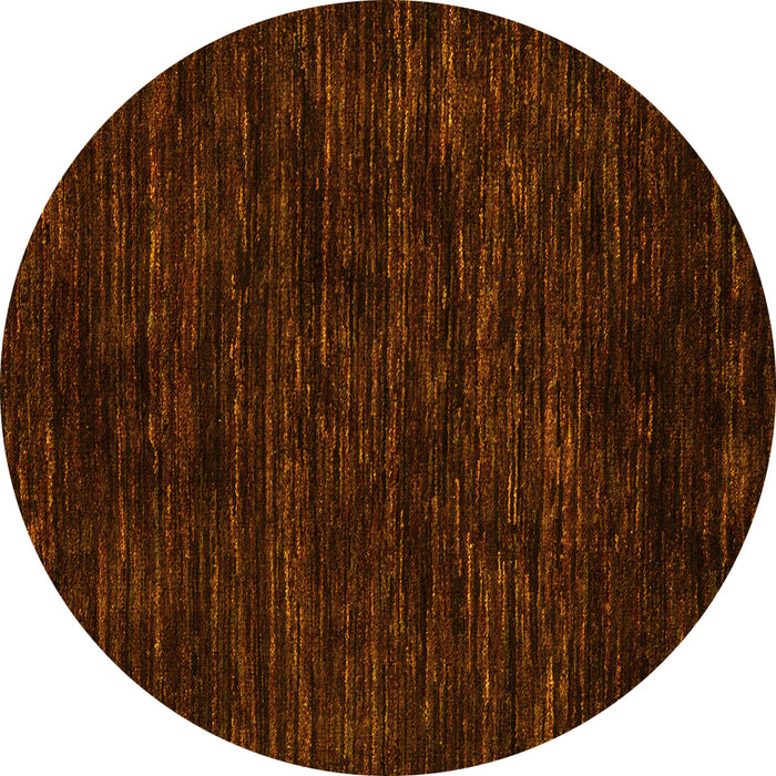 Round Abstract Yellow Modern Rug, abs5316yw