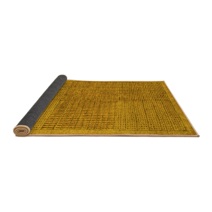 Sideview of Abstract Yellow Modern Rug, abs5317yw