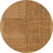 Round Abstract Orange Modern Rug, abs5317