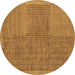 Round Abstract Brown Modern Rug, abs5317brn