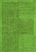 Machine Washable Abstract Green Modern Area Rugs, wshabs5317grn