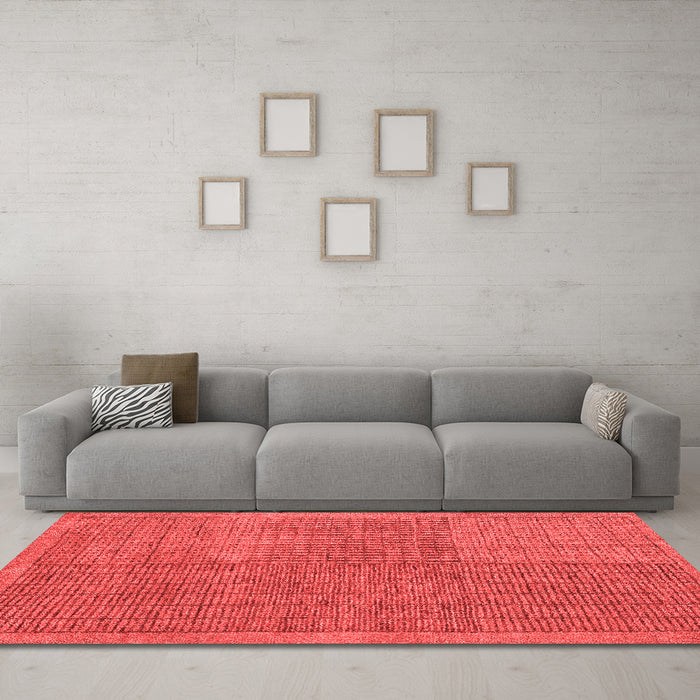 Modern Red Washable Rugs