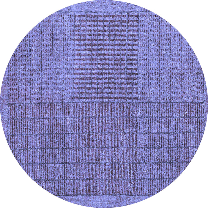 Round Machine Washable Abstract Blue Modern Rug, wshabs5317blu