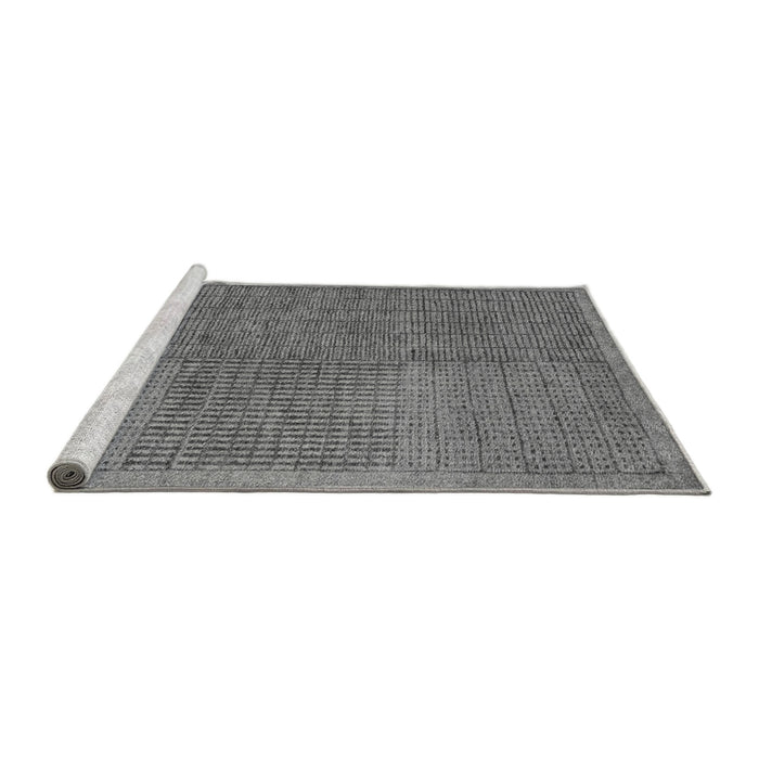 Sideview of Machine Washable Abstract Gray Modern Rug, wshabs5317gry