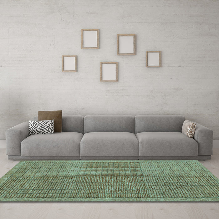 Machine Washable Abstract Light Blue Modern Rug in a Living Room, wshabs5317lblu