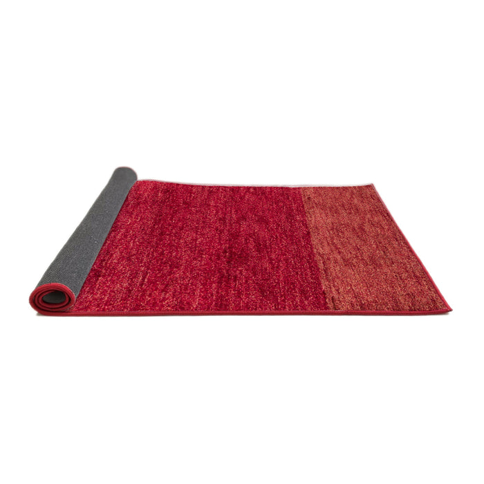 Sideview of Abstract Red Modern Rug, abs5318
