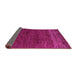 Sideview of Abstract Purple Modern Rug, abs5318pur