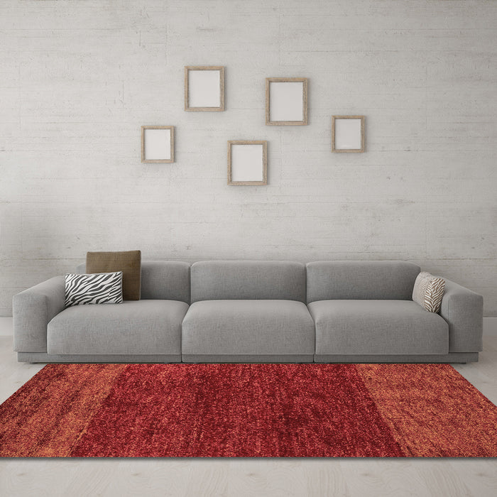 Machine Washable Abstract Brown Modern Rug in a Living Room,, wshabs5318brn