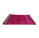 Sideview of Abstract Pink Modern Rug, abs5318pnk