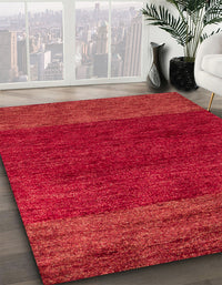 Abstract Red Modern Rug, abs5318