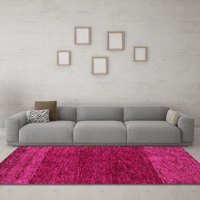 Machine Washable Abstract Pink Modern Rug in a Living Room, wshabs5318pnk