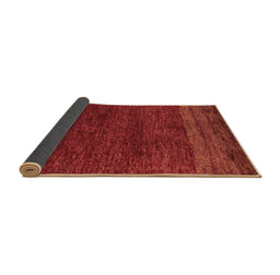 Sideview of Abstract Brown Modern Rug, abs5318brn