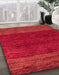 Abstract Red Modern Rug in Family Room, abs5318