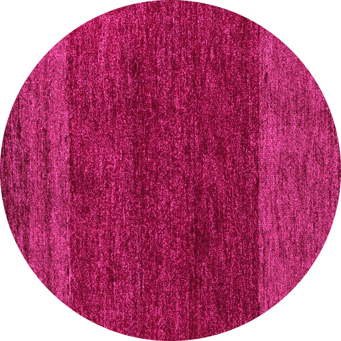 Round Machine Washable Abstract Pink Modern Rug, wshabs5318pnk