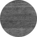 Round Abstract Gray Modern Rug, abs5318gry