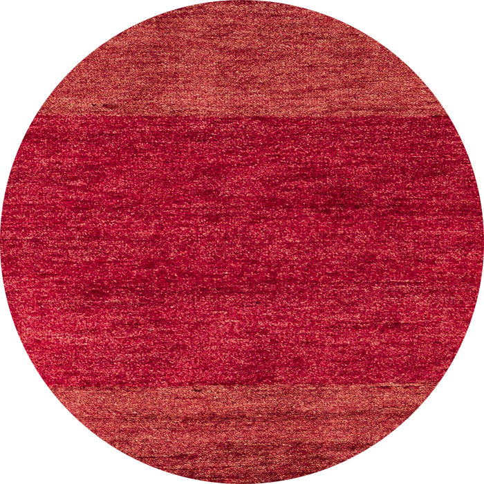 Round Machine Washable Abstract Red Rug, wshabs5318