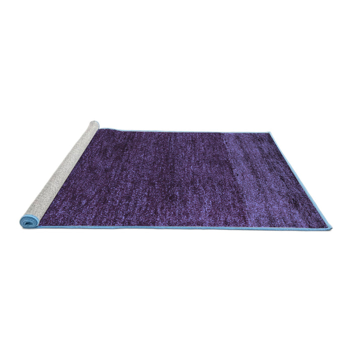 Sideview of Machine Washable Abstract Blue Modern Rug, wshabs5318blu