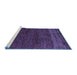 Sideview of Machine Washable Abstract Blue Modern Rug, wshabs5318blu