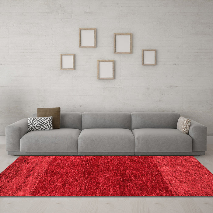 Modern Red Washable Rugs