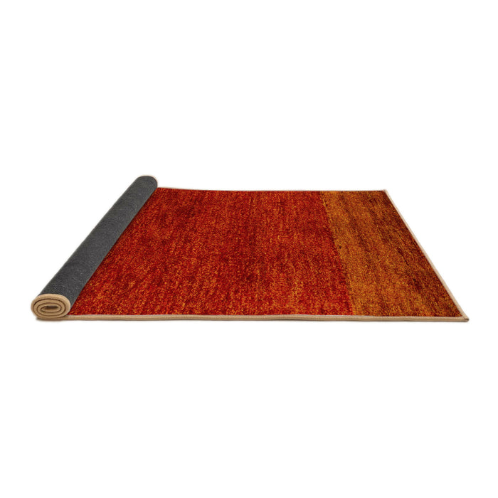 Sideview of Abstract Yellow Modern Rug, abs5318yw